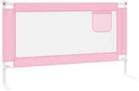vidaXL Kleinkind-Bettschutzgitter Rosa 140x25 cm Stoff