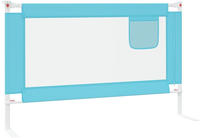vidaXL Kleinkind-Bettschutzgitter Blau 120x25 cm Stoff