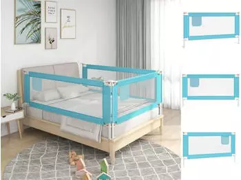 vidaXL Kleinkind-Bettschutzgitter blau 150x25 cm