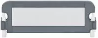 vidaXL Kleinkind-Bettschutzgitter Grau 102x42 cm Polyester