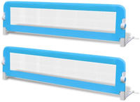 vidaXL Kleinkind Bettschutzgitter 2 St&uuml;ck Blau 150 x 42 cm