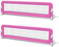 vidaXL Kleinkind Bettschutzgitter 2 St&uuml;ck Rosa 150 x 42 cm