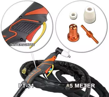 Stahlwerk Plasmaschneidbrenner PT-31 5m Schlauchpaket bis 40A (5065)