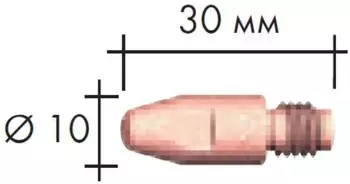 Abicor Binzel Stromdüse Draht-Ø 1mm M8 L.30mm CuCrZr (140.0316)