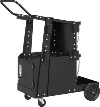 vidaXL Schweißwagen schwarz, Stahl, 91x47x96cm (42010371)
