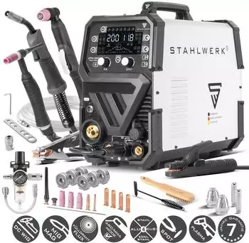 Stahlwerk CTM-250 PULS Pro 6-in-1 Kombi-Schweißgerät mit Plasmaschneider 200A (1257)
