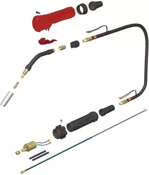 Schweisskraft MIG/MAG-Schweißbrenner SMB 15/4, gasgekühlt, 4m (1091504)