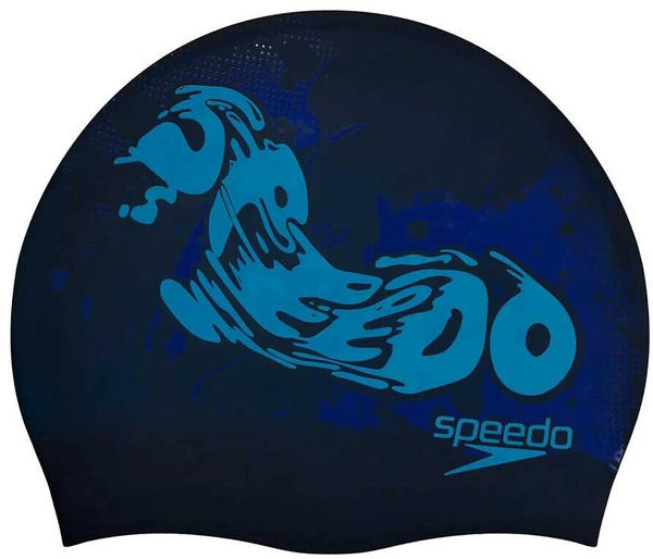 Speedo Logo Placement Swimming Cap (8-0838615954) blue