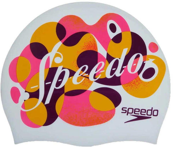 Speedo Printed Swimming Cap (8-0838615950) white