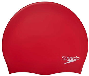 Speedo Plain Moulded Swimming Cap (8-7098415349) red