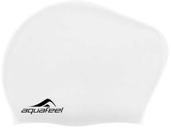 AquaFeeL Long Hair Silicone Swimming Cap Weiß (30404-10)