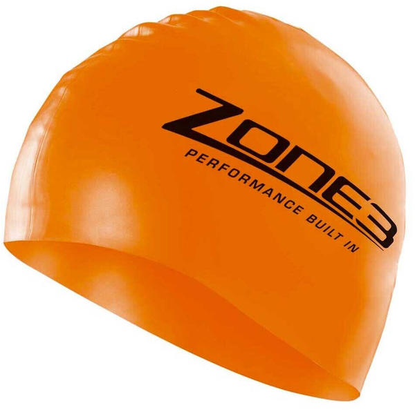 ZONE3 Silicone Hi Vis Swimming Cap Orange (SA18SCAP113/OS)
