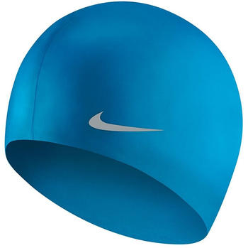 Nike Solid Silicone Youth Swimming Cap Blau (TESS0106-458-OS)