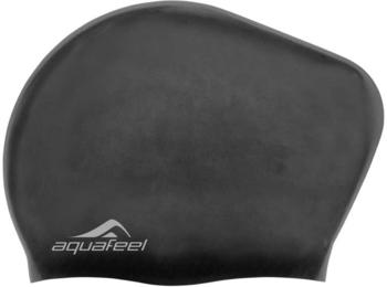 AquaFeeL Long Hair Silicone Swimming Cap Schwarz (30404-20)