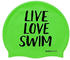 Buddyswim Live Love Swim Silicone Swimming Cap Grün (250874)