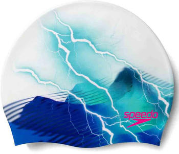 Speedo Digital Printed Swimming Cap (8-1352414648) blue