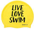 Buddyswim Live Love Swim Silicone Swimming Cap Gelb (250870)
