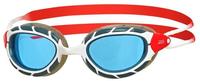 Zoggs Predator Swimming Goggles Regular Fit white/red
