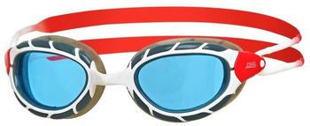 Zoggs Predator Swimming Goggles Regular Fit white/red
