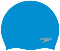Speedo 8-70984D437, Speedo - Plain Moulded Silicone Cap - Badekappe blau/ chrome
