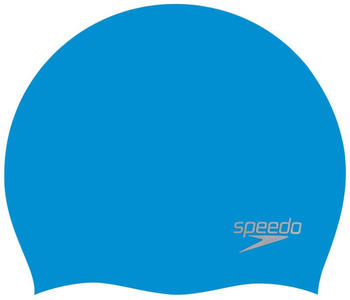 Speedo Plain Moulded Swimming Cap (8-70984D437) blue