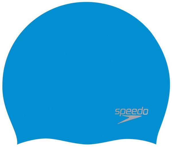 Speedo Plain Moulded Swimming Cap (8-70984D437) blue