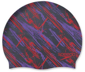 Speedo Printed Swimming Cap (8-08385H195) grey