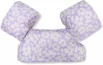 Swim Essentials Schwimmweste mit Flügel Purple Flowers, 15-30kg (2-6 Jahre)