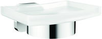 tesa ELEGAANT 40628-00000-00 Seifenschale Chrom (gl&auml;nzend), Wei&szlig; (satiniert)