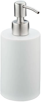 Relaxdays Dispenser di Sapone Manuale 180ml Portasapone Ricaricabile Accessorio Bagno e Cucina Poliresina Bianco
