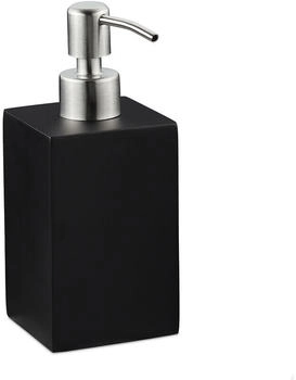 Relaxdays Dispenser di Sapone 300ml Portasapone Ricaricabile Manuale Accessorio Bagno & Cucina Rettangolare Nero Poliresina 1 pz Relaxdays Dispenser di Sapone 300ml Portasapone Ricaricabile Manuale Accessorio Bagno & Cucina Rettangolare Nero Poliresina 1 pz