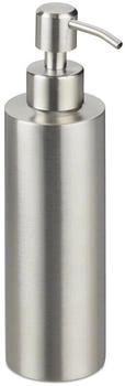 Relaxdays Dispenser di Sapone Erogatore Ricaricabile Accessori Bagno WC Cucina Acciaio Spazzolato 300 ml Argento Inox 1 pz