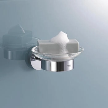 GROHE QuickFix Start Seifenschale mit Halter, zum Kleben oder Bohren chrom 41193000