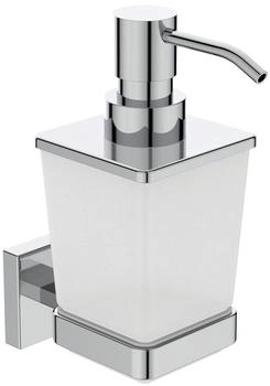 Ideal Standard IOM Cube Seifenspender Satiniertes Glas Verchromt (E2252AA)