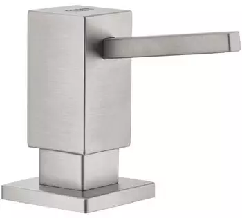 GROHE Sp&uuml;lmittelspender Cube 40649 f&uuml;r Fl&uuml;ssigseifen 500ml supersteel, 40649DC0 40649DC0