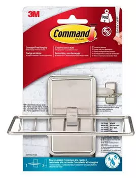 3M Bath34 Seifenschale Metall Satiniertes Nickel, wasserf. Klebestreifen (BATH34-SN-ES)
