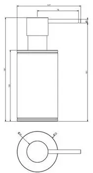 Gessi 316 Seifenspender Standmodell Metall Schwarz gebürstet PVD (54738707)