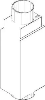Dornbracht Spender Aufnahme Ersatzteile 081010526 30 x 38 x 117 mm Platin geb&uuml;rstet 081010526-06