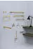 Sapho Gedy Pirenei Seifenspender mit Halter, Gold/Glas Satin PI8187