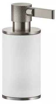 Gessi Inciso Standseifenspender, Behälter weiß matt, Finox Optik (58537149)