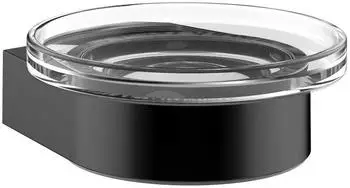 emco Flow Seifenhalter Kristallglas klar, schwarz (273013300)