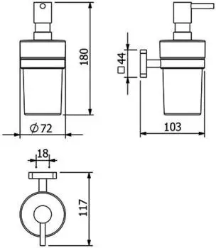 Kludi VELA S Glas-Seifenspender Brushed Gunmetal, 25976N2 25976N2
