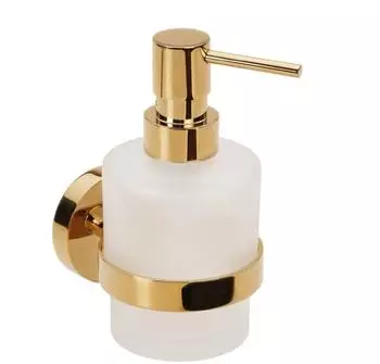 Brillantbad BILLO Seifenspender Mini, Messing gold poliert, Milchglas, 200ml (BILLO)