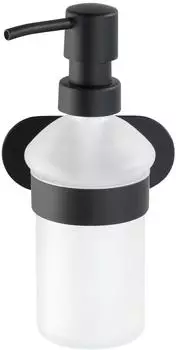 Wenko Seifenspender Orea Black Matt, 300ml, Edelstahl, ohne Bohren