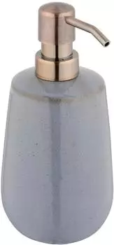 Wenko Sirmione Seifenspender Keramik, grau mit Kupferakzent, 430ml (26341100)