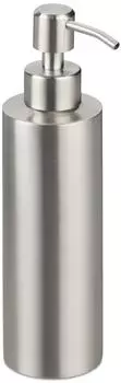 Relaxdays Seifenspender nachfüllbar, gebürsteter Edelstahl, 300ml, 2er-Set