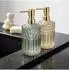 Relaxdays Seifenspender 2er-Set, Glas, Metall, 400ml