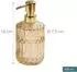 Relaxdays Seifenspender 2er-Set, Glas, Metall, 400ml