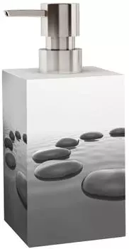 Sanilo Seifenspender "Black Stones", grau, Kunststoff, rechteckig