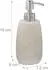 Relaxdays Seifenspender rund, nachfüllbar, Polyresin, beige, 300ml (10031061_778)